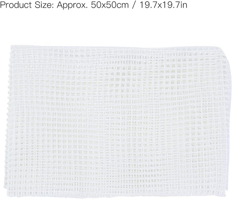Kodrily Carpet Knitting Mesh Cloth, Blank Rug Hooking Mesh, Canvas Mesh Latch Hook Tool, Crocheting Tools for Household DIY Making (Mesh Cloth 50cm with Wooden Handle Crochet Hook) - Image 3